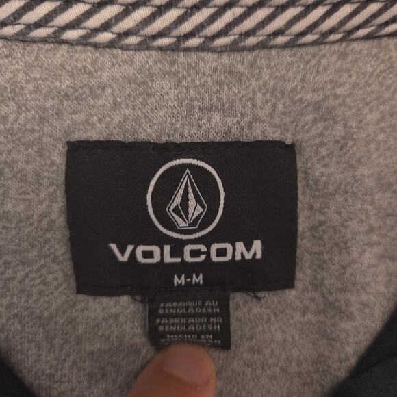 Volcom Short Sleeve Casual Collared Polo Shirt Adult Mens Size Medium M Black - Picture 3 of 9